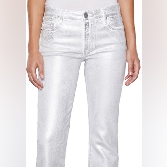Frame Denim Denim - Frame Le Cropped Jeans White/metallic
